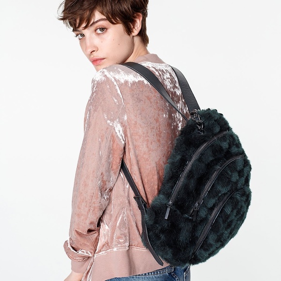 KENDALL & KYLIE Sloane Checkered Faux-Fur Backpack - Picture 5 of 5